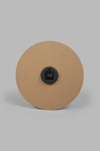 Load image into Gallery viewer, Beige Wooden Base with Black Dial Wall-Clock
