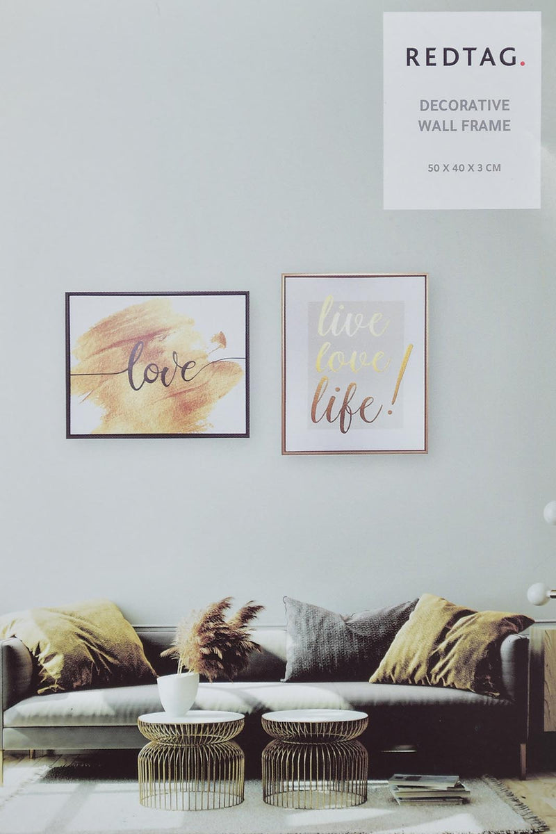 Redtag-Gold-Foil-Calligraphy-with-Floating-Wall-Frame-Wall-Arts-Home-Decor-