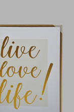 تنزيل الصورة على معرض الصور، Redtag-Gold-Foil-Calligraphy-with-Floating-Wall-Frame-Wall-Arts-Home-Decor-
