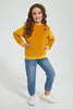 Redtag-Mustard-Round-Neck-Sweatshirt-Sweatshirts-Girls-2 to 8 Years