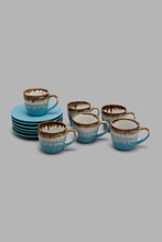 Load image into Gallery viewer, Redtag-Brown-Reactive-Glaze-Espresso-(8-Piece)-Colour:Blue,-Filter:Home-Dining,-HMW-DIN-Crockery-Sets,-New-In,-New-In-HMW-DIN,-Non-Sale,-Section:Homewares,-W21B-Home-Dining-
