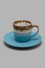 Load image into Gallery viewer, Redtag-Brown-Reactive-Glaze-Espresso-(8-Piece)-Colour:Blue,-Filter:Home-Dining,-HMW-DIN-Crockery-Sets,-New-In,-New-In-HMW-DIN,-Non-Sale,-Section:Homewares,-W21B-Home-Dining-
