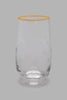 Redtag-Clear-Tumbler-Set-With-Gold-Rim-(4-Piece)-Colour:Clear,-Filter:Home-Dining,-HMW-DIN-Glass-Sets,-New-In,-New-In-HMW-DIN,-Non-Sale,-Section:Homewares,-W21B-Home-Dining-