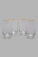 تنزيل الصورة على معرض الصور، Redtag-Clear-Tumbler-Set-With-Gold-Rim-(4-Piece)-Colour:Clear,-Filter:Home-Dining,-HMW-DIN-Glass-Sets,-New-In,-New-In-HMW-DIN,-Non-Sale,-Section:Homewares,-W21B-Home-Dining-
