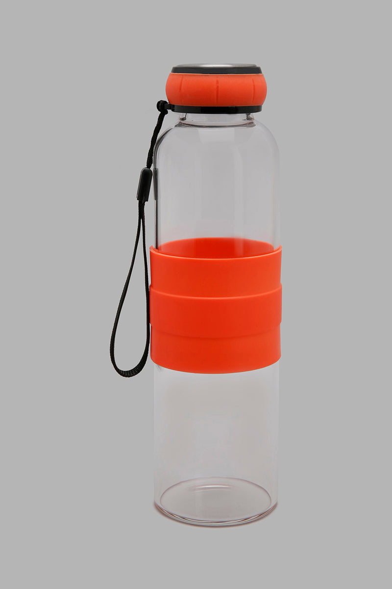 Redtag-Orange-Borosilicate-Glass-Bottle-Colour:Clear,-Filter:Home-Dining,-HMW-DIN-Bottles,-New-In,-New-In-HMW-DIN,-Non-Sale,-Section:Homewares,-W21A-Home-Dining-