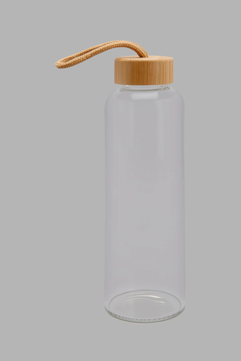 Redtag-Green-Borosilicate-Glass-Bottle-Colour:Clear,-Filter:Home-Dining,-HMW-DIN-Bottles,-New-In,-New-In-HMW-DIN,-Non-Sale,-Section:Homewares,-W21A-Home-Dining-