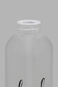 Redtag-Silver-Borosilicate-Glass-Bottle-Colour:Clear,-Filter:Home-Dining,-HMW-DIN-Bottles,-New-In,-New-In-HMW-DIN,-Non-Sale,-Section:Homewares,-W21A-Home-Dining-