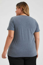 Load image into Gallery viewer, Redtag-Navy-Graphic-T-Shirt-Colour:Navy,-Deals:20%OFF,-Filter:Plus-Size,-LDP-T-Shirts,-New-In,-New-In-LDP,-Non-Sale,-Section:Women,-W21B-Women&#39;s-
