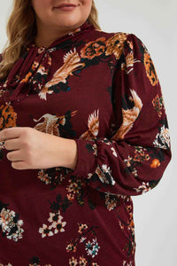 Redtag-Allover-Floral-Printed-Top-Colour:Assorted,-Deals:20%OFF,-Filter:Plus-Size-Clothing,-LDP-Blouses,-New-In,-New-In-LDP,-Non-Sale,-Section:Women,-W21B-Women's-