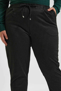 Redtag-Black-Stripe-Trouser-With-Drawcord-Colour:Black,-Deals:20%OFF,-Filter:Plus-Size,-LDP-Trousers,-New-In,-New-In-LDP,-Non-Sale,-Section:Women,-TBL,-W21B-Women's-