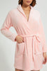 Redtag-Peach-Plain-Fleece-Robe-Chemises-Women's-