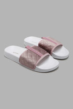 Load image into Gallery viewer, Redtag-Pink-Velvet-Quilt-Slide-Character,-Colour:Pale-Pink,-Filter:Women&#39;s-Footwear,-New-In,-New-In-Women-FOO,-Non-Sale,-W21B,-Women-Flip-Flops-Women&#39;s-
