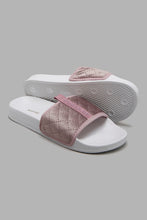 Load image into Gallery viewer, Redtag-Pink-Velvet-Quilt-Slide-Character,-Colour:Pale-Pink,-Filter:Women&#39;s-Footwear,-New-In,-New-In-Women-FOO,-Non-Sale,-W21B,-Women-Flip-Flops-Women&#39;s-
