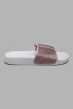 Load image into Gallery viewer, Redtag-Pink-Velvet-Quilt-Slide-Character,-Colour:Pale-Pink,-Filter:Women&#39;s-Footwear,-New-In,-New-In-Women-FOO,-Non-Sale,-W21B,-Women-Flip-Flops-Women&#39;s-
