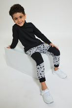 تنزيل الصورة على معرض الصور، Redtag-Grey-Batman-Jogger-Joggers-Boys-2 to 8 Years
