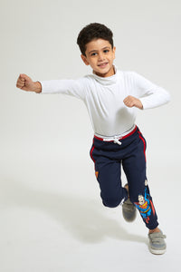 Redtag-Blue-Superman-Jogger-Joggers-Boys-2 to 8 Years