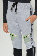 تنزيل الصورة على معرض الصور، Redtag-Grey-Yoda-Jogger-Joggers-Boys-2 to 8 Years
