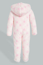 Load image into Gallery viewer, Redtag-Pink-Crown--Hooded-Fluffy-Coat-Coats-Baby-0 to 12 Months
