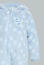 Load image into Gallery viewer, Redtag-Blue-Spaceship-Hooded-Fluffy-Coat-Coats-Baby-0 to 12 Months
