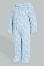 Load image into Gallery viewer, Redtag-Blue-Spaceship-Hooded-Fluffy-Coat-Coats-Baby-0 to 12 Months
