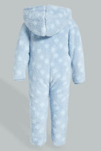 Load image into Gallery viewer, Redtag-Blue-Spaceship-Hooded-Fluffy-Coat-Coats-Baby-0 to 12 Months
