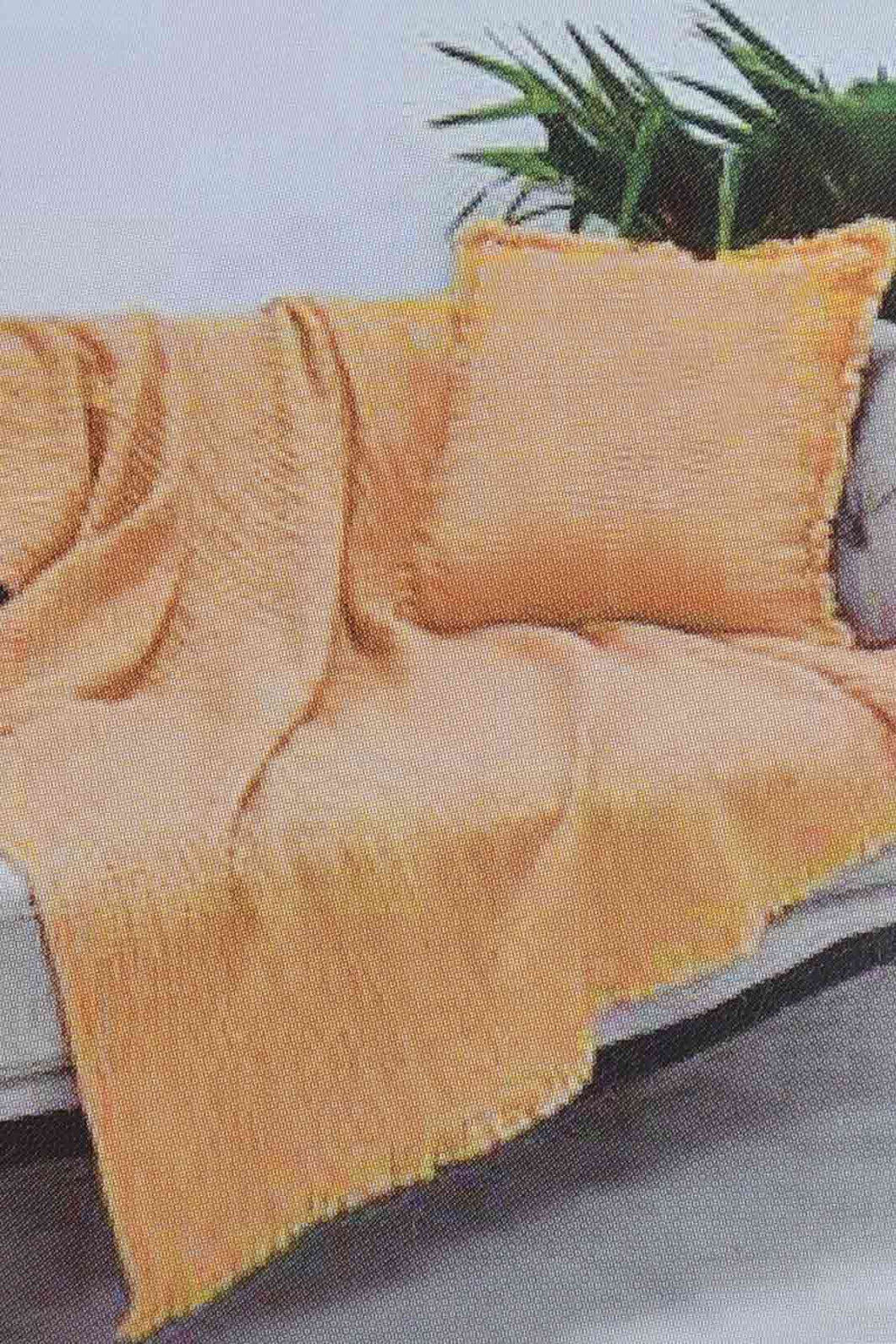 Redtag-Mustard-Waffle-Throw-Colour:Mustard,-Filter:Home-Bedroom,-HMW-BED-Throws,-New-In,-New-In-HMW-BED,-Non-Sale,-Section:Homewares,-W21B-Home-Bedroom-