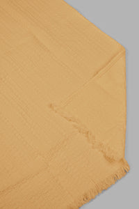 Redtag-Mustard-Waffle-Throw-Colour:Mustard,-Filter:Home-Bedroom,-HMW-BED-Throws,-New-In,-New-In-HMW-BED,-Non-Sale,-Section:Homewares,-W21B-Home-Bedroom-