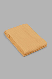 Redtag-Mustard-Waffle-Throw-Colour:Mustard,-Filter:Home-Bedroom,-HMW-BED-Throws,-New-In,-New-In-HMW-BED,-Non-Sale,-Section:Homewares,-W21B-Home-Bedroom-