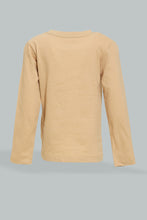 Load image into Gallery viewer, Redtag-Beige-Nature-Long-Sleeve-Tshirt-Long-Sleeves-Infant-Boys-3 to 24 Months
