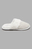 Redtag-Ivory-Chenille-Slipper-With-Fur-Trim-Slippers-Women's-