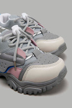 Load image into Gallery viewer, Redtag-Mid-Grey-Chunky-Sneaker-Sneakers-Girls-3 to 5 Years
