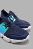 Redtag-Navy-Glitter-Knit-Sneaker-Character,-Colour:Navy,-Filter:Girls-Footwear-(5-to-14-Yrs),-GSR-Trainers,-New-In,-New-In-GSR-FOO,-Non-Sale,-W21B-Senior-Girls-5 to 14 Years