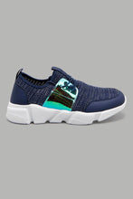 Load image into Gallery viewer, Redtag-Navy-Glitter-Knit-Sneaker-Character,-Colour:Navy,-Filter:Girls-Footwear-(5-to-14-Yrs),-GSR-Trainers,-New-In,-New-In-GSR-FOO,-Non-Sale,-W21B-Senior-Girls-5 to 14 Years
