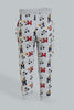 Redtag-Grey-Printed-Mickey-Mouse-Active-Pant-Joggers-Infant-Boys-3 to 24 Months