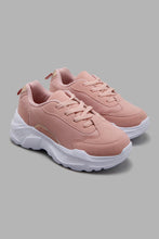 Load image into Gallery viewer, Redtag-Pale-Pink-Lace-Up-Sneaker-Character,-Colour:Pale-Pink,-Filter:Girls-Footwear-(5-to-14-Yrs),-GSR-Trainers,-New-In,-New-In-GSR-FOO,-Non-Sale,-W21B-Senior-Girls-
