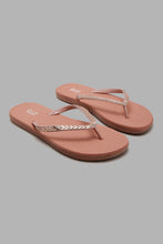 Load image into Gallery viewer, Redtag-Pink-Embellished-Flip-Flop-Flip-Flops-Women&#39;s-
