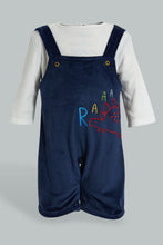 Load image into Gallery viewer, Redtag-Navy-Dino-Duangree-Romper-With-Hat-Rompers-Baby-0 to 12 Months
