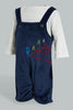 Redtag-Navy-Dino-Duangree-Romper-With-Hat-Rompers-Baby-0 to 12 Months