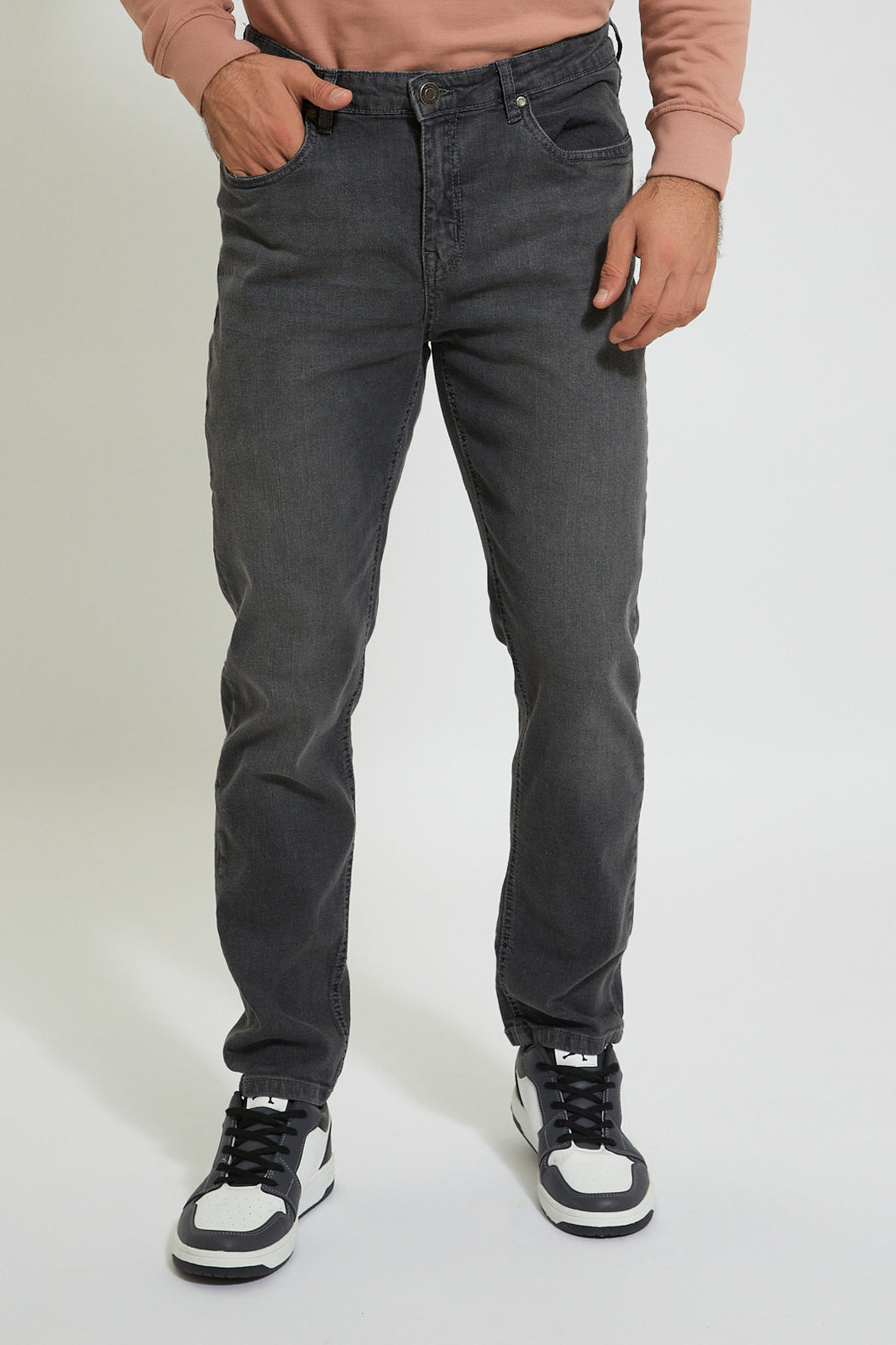 Charcoal 5-Pockets Slim Fit Jean