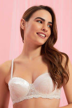 Load image into Gallery viewer, Maroon And Cream Padded Balconette Bra Set (2 Piece)
