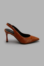 Load image into Gallery viewer, Redtag-Brown-Croc-Effect-Slingback-Character,-Colour:Brown,-Filter:Women&#39;s-Footwear,-New-In,-New-In-Women-FOO,-Non-Sale,-W21B,-Women-Formal-Shoes-Women&#39;s-
