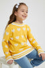 Redtag-Mustard-Heart-Jacquard-Pullover-Colour:Mustard,-Filter:Girls-(2-to-8-Yrs),-Girls-Pullovers,-New-In,-New-In-GIR,-Non-Sale,-Section:Kidswear,-TBL,-W21B-Girls-2 to 8 Years