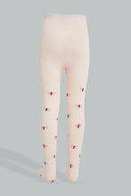 Load image into Gallery viewer, Peach Butterfly Tights
