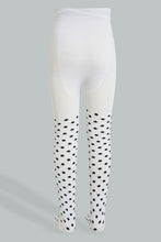 Load image into Gallery viewer, Cream Polka Dotted Tights
