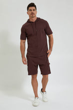 Load image into Gallery viewer, Redtag-Burgundy-Loungewear-Cargo-Chorts-Colour:Burgundy,-Filter:Men&#39;s-Clothing,-Men-Shorts,-New-In,-New-In-Men,-Non-Sale,-Section:Men,-W21B-Men&#39;s-
