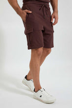 Load image into Gallery viewer, Redtag-Burgundy-Loungewear-Cargo-Chorts-Colour:Burgundy,-Filter:Men&#39;s-Clothing,-Men-Shorts,-New-In,-New-In-Men,-Non-Sale,-Section:Men,-W21B-Men&#39;s-
