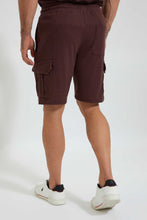 Load image into Gallery viewer, Redtag-Burgundy-Loungewear-Cargo-Chorts-Colour:Burgundy,-Filter:Men&#39;s-Clothing,-Men-Shorts,-New-In,-New-In-Men,-Non-Sale,-Section:Men,-W21B-Men&#39;s-
