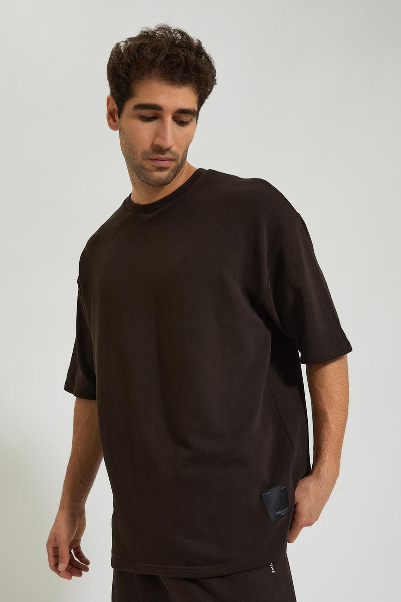 Redtag-Brown-Loungewear-Top-Colour:Brown,-Filter:Men's-Clothing,-Men-Sweatshirts,-New-In,-New-In-Men,-Non-Sale,-Section:Men,-W21B--