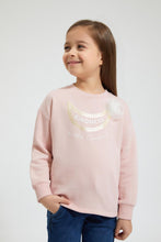 Load image into Gallery viewer, Redtag-Pink-Chest-Print-Sweatshirt-Colour:Pink,-Filter:Girls-(2-to-8-Yrs),-Girls-Sweatshirts,-New-In,-New-In-GIR,-Non-Sale,-Section:Kidswear,-W21B-Girls-2 to 8 Years
