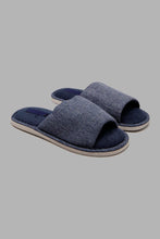 Load image into Gallery viewer, Redtag-Navy-Textured-Slipper-Slippers-Men&#39;s-
